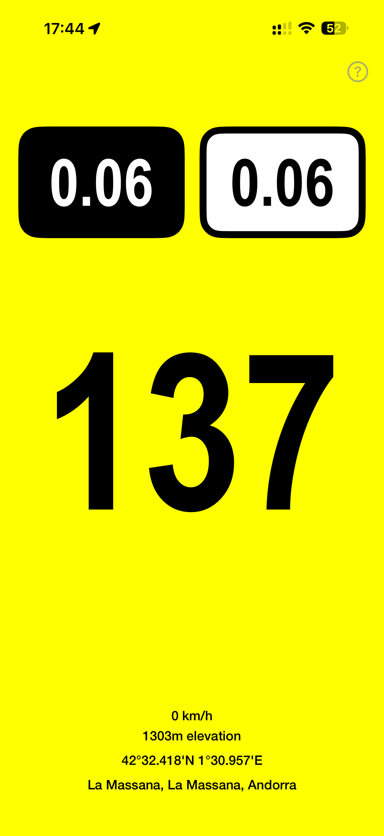Kilometer panels and bearing